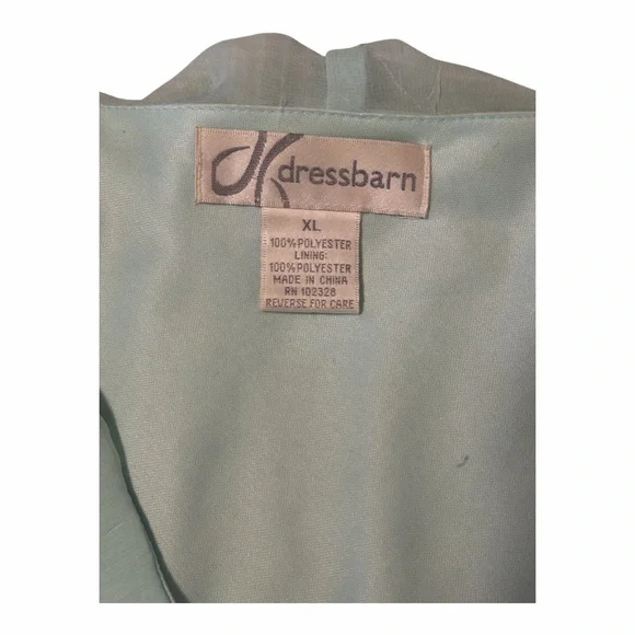 Fairy Core Y2K Mint Ruffle Chiffon Blouse XL Sheer Bell Sleeve Top - Picture 4 of 5